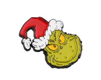 The Grinch Christmas Brooch Enamel Pin Lapel Badge 3.5cm