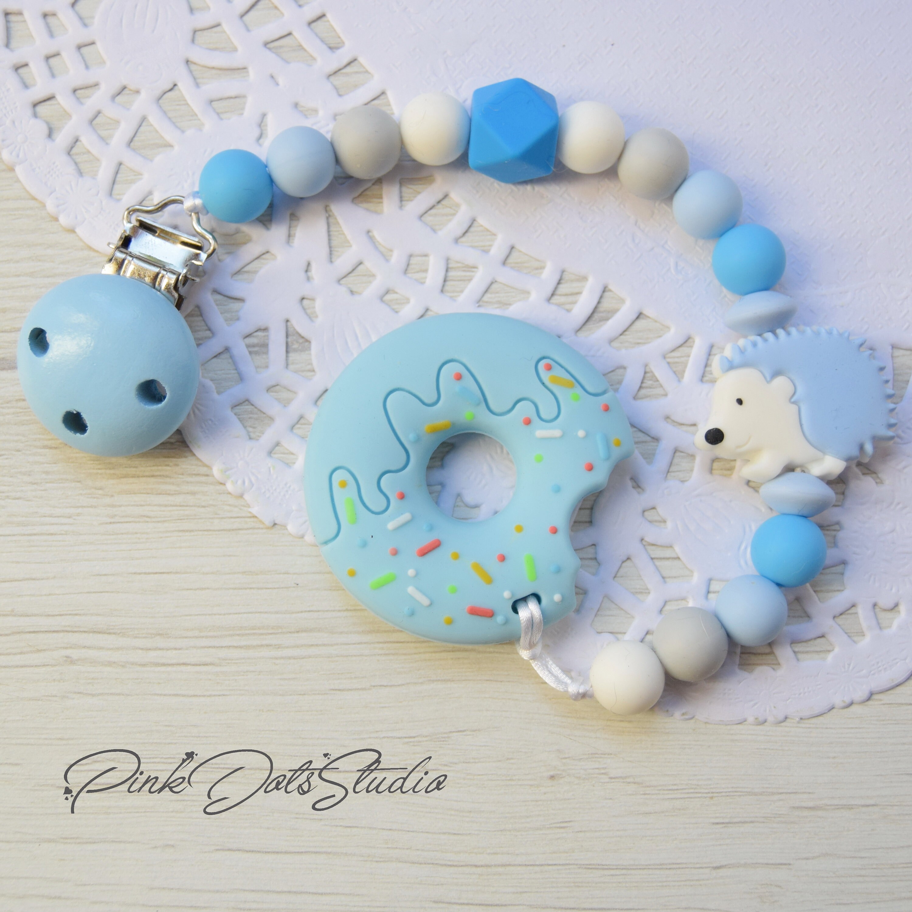 Clip Portaciuccio In Silicone - 5 Pezzi Multicolore Con Design A Treccia - Foto 3