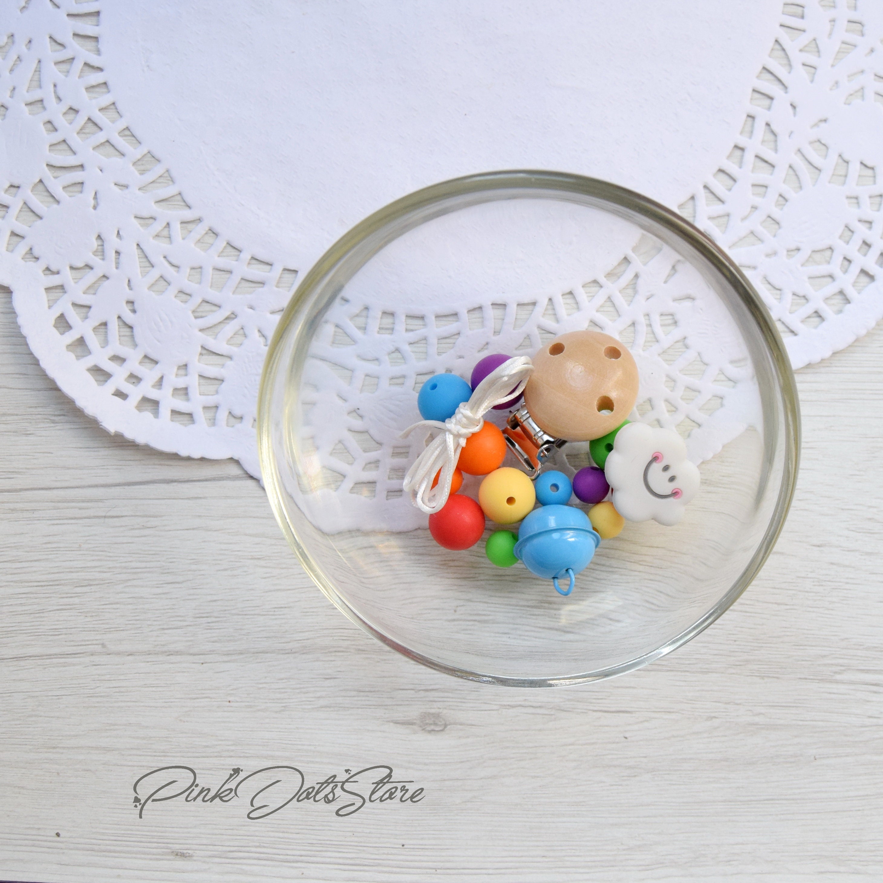Pacifier Holder DIY Kit/silicone Pearl Pacifier Holder/diy Pacifier