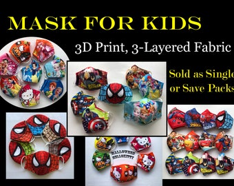 Kids Face Mask, Age 4-8 | Disney Character Face Masks, Mask for Kids, Mask for Boys, Mask for Girls