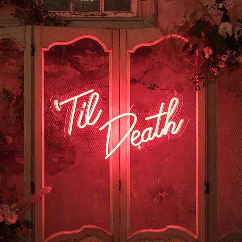 Til Death Neon Symbol Neon Sign Wedding Flex Led Neon