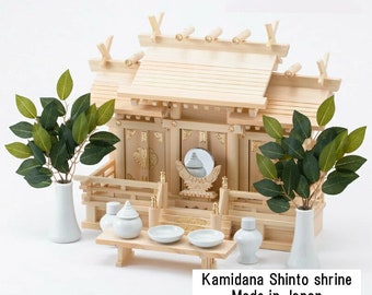 伝統的な神棚神棚セット 屋根の異なる3つのタイプ 日本製