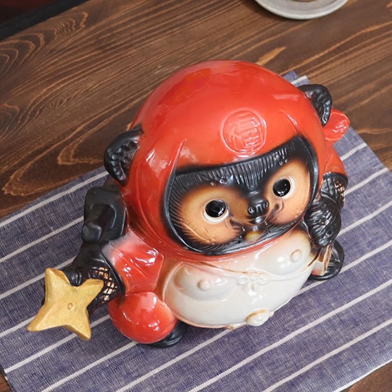 Shigaraki Ware Japanese Raccoon Dog Shuriken Ninja Tanuki - Etsy