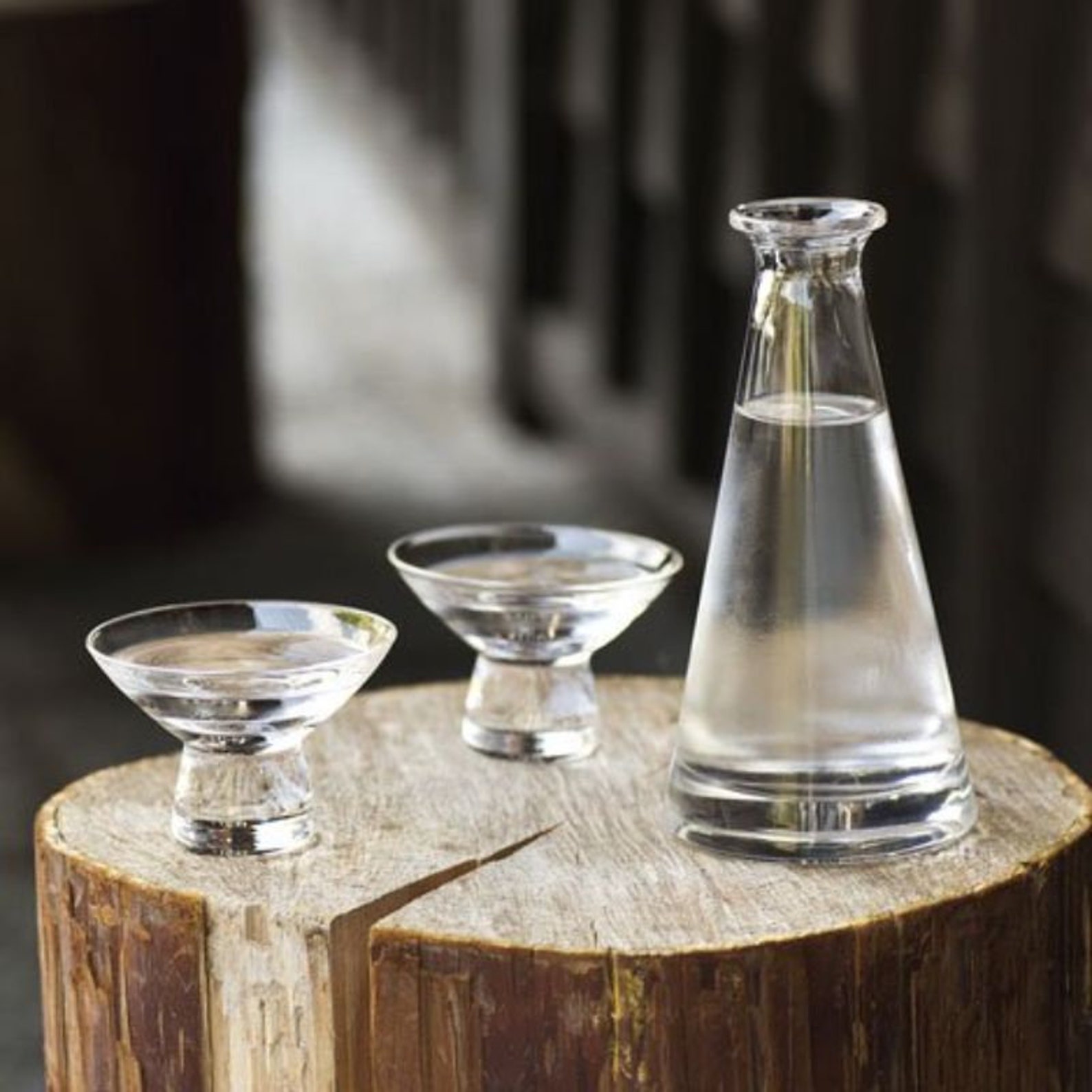 Edo Glass SAKE Bottle SAKE Cup Set Etsy