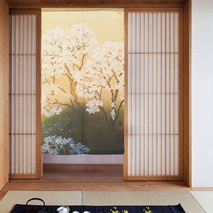 のれん タペストリー しだれ 横山大観 桜 桜 日本製