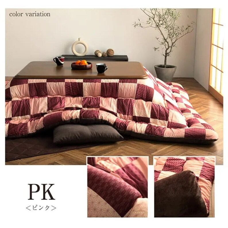 Kotatsu Futon Blanket Traditional Checkered Design Etsy