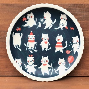 Mino Ware Large Plate Kitty Sunday Made in Japan