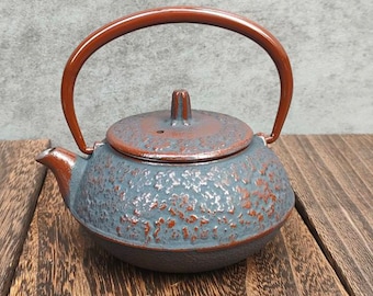 Nambu Tekki iron kettle Kyusu teapot cherry round brown 300ml