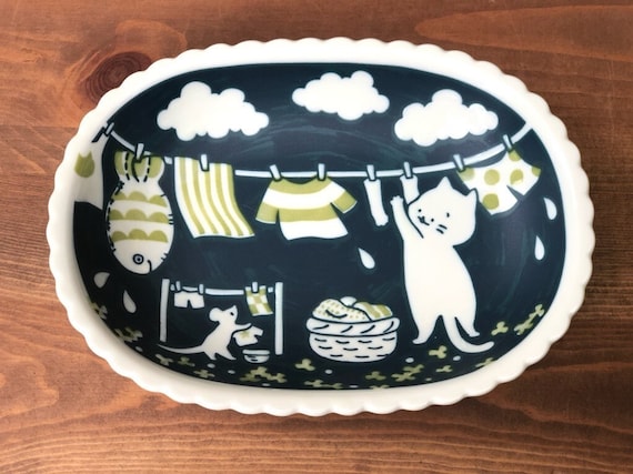 美濃焼 オーバルプレート キティサンデー 日本製 - Etsy