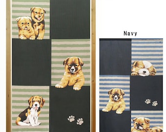 Noren Tapestry 4 dogs Made in Japan