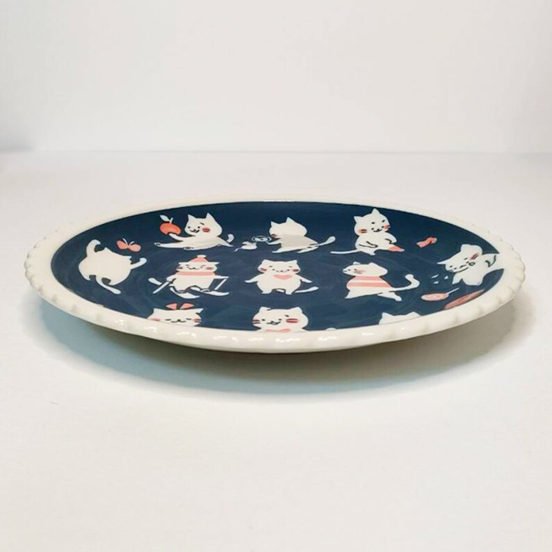 Mino Ware Kitty Cat Plate - Thumbnail 5