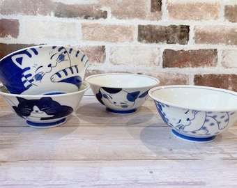 Mino ware Kawaii Kitty Cat Ramen Bowl Made in Japan