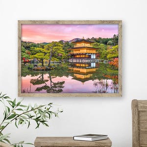 Kyoto KINKAKUJI Poster Photography Wall Art made in japan