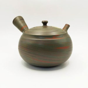 Tokoname ware Japanese Kyusu kneaded teapot
