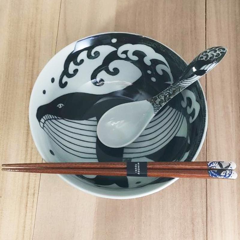 Mino Ware Whale Ramen Bowl Chopsticks Spoon Set Made in Japan - Etsy Mino Ware Whale Ramen Bowl Chopsticks Spoon Set Made in Japan - Etsy