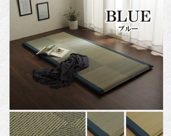 Tatami Rush nap mat 90 × 200cm Blue Made in Japan