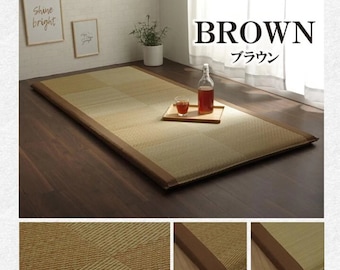 Tatami Rush nap mat 90 × 200cm Brown Made in Japan