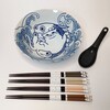 Set Of 5 Cute Dog Plates - Japanese Mino Ware Blue Glaze Small Soy Sauce Dishes For Sushi, Appetizers, Snacks