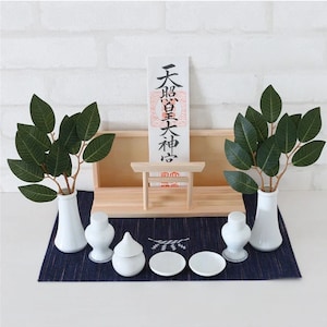 Kamidana Shinto altar Torii gate enshrinement set