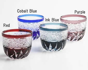 Kiriko sake glass cup handmade