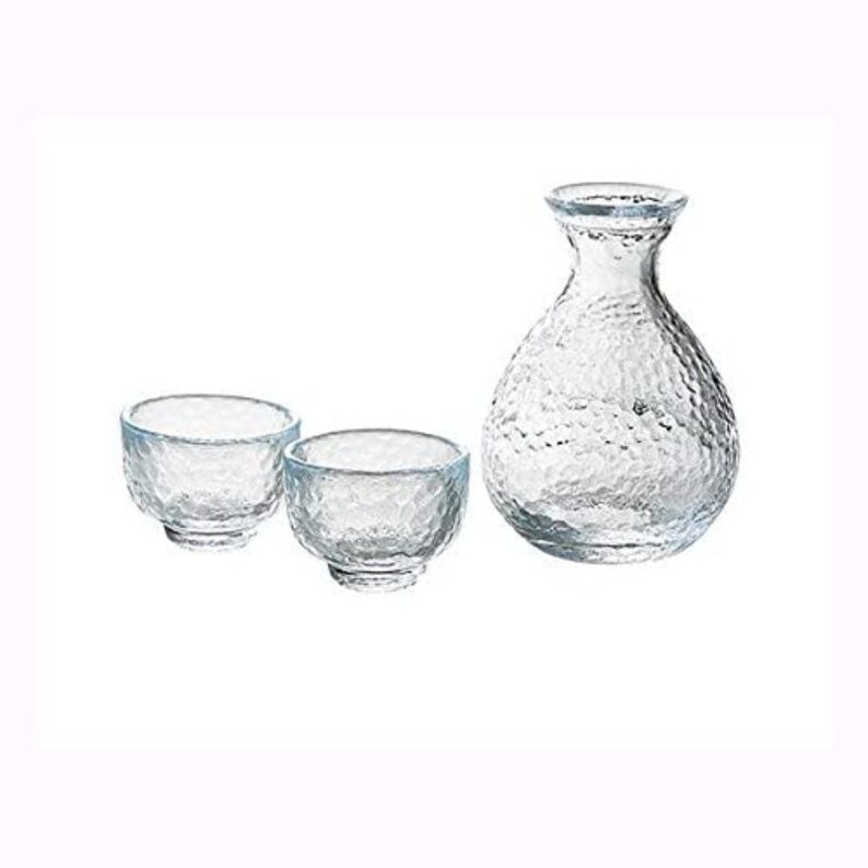 Edo Glass Kamakura SAKE Bottle Set Etsy