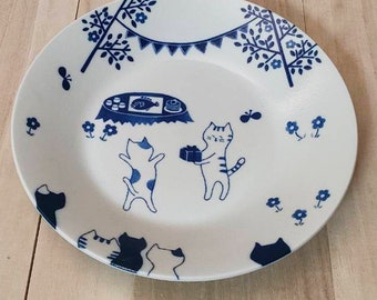 Mino Ware Kawaii Kitty Cat dish plate Made in Japan