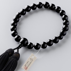 Rosary Mala Juzu Prayer beads Black Onyx Made in kyoto