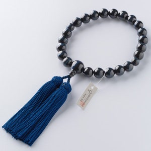 Buddhist Rosary Mala Juzu Prayer beads Blue tiger eye stone made in kyoto