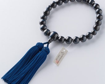 Buddhist Rosary Mala Juzu Prayer beads Blue tiger eye stone made in kyoto