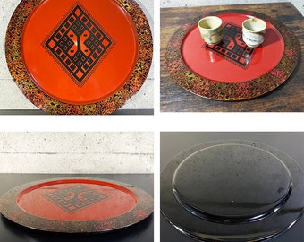 漆木製角盆 津軽塗 唐塗盆 日本二遊 - Etsy 日本