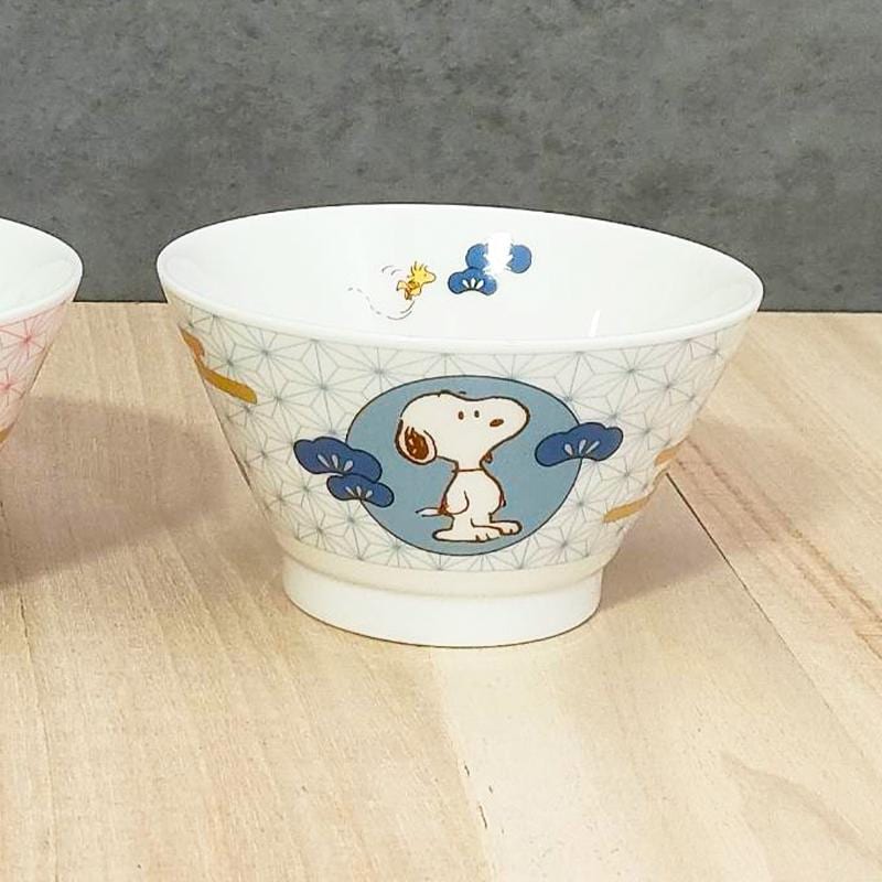SNOOPY♥ライスボウル PEANUTS Snoopy Rice Bowl Red Plum Blue Pine Set Made in Japan - Etsy
