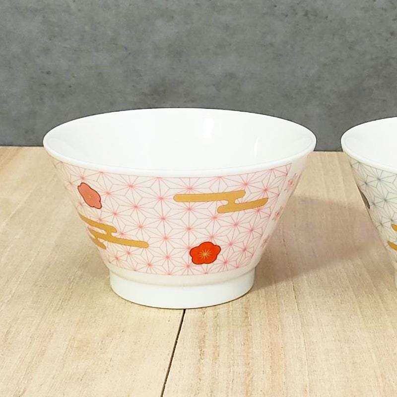 PEANUTS Snoopy Rice Bowl Red Plum Blue Pine Set Made in Japan - Etsy