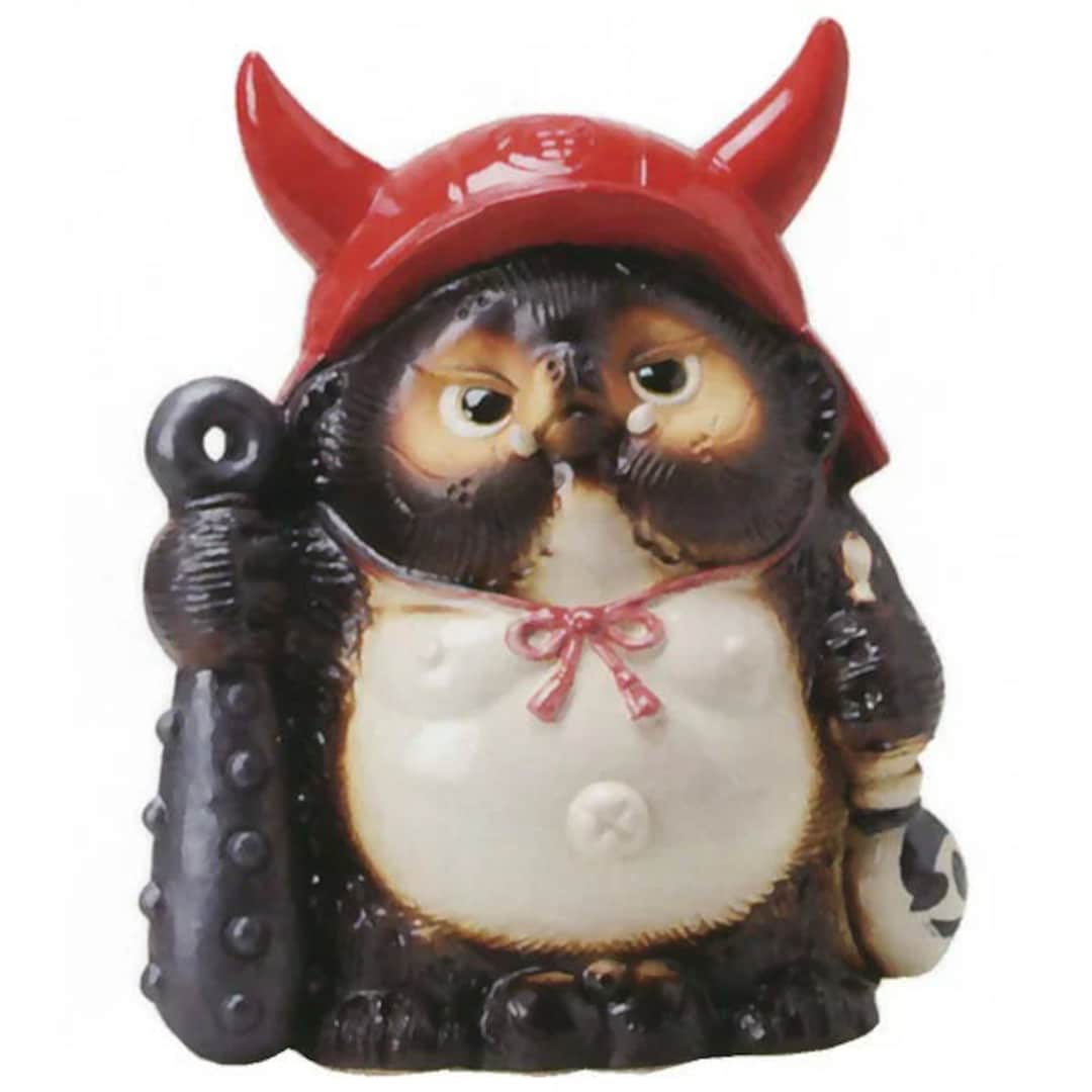 tanuki様 Shigaraki-yaki Ninja-Tanuki Kunoichi Red No.5 - Lucky Dolls