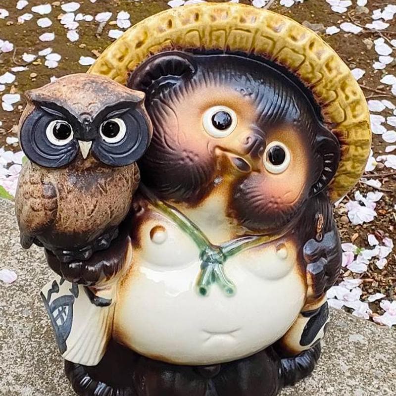 信楽焼 タヌキ タヌキ フクロウメダル - Etsy Israel