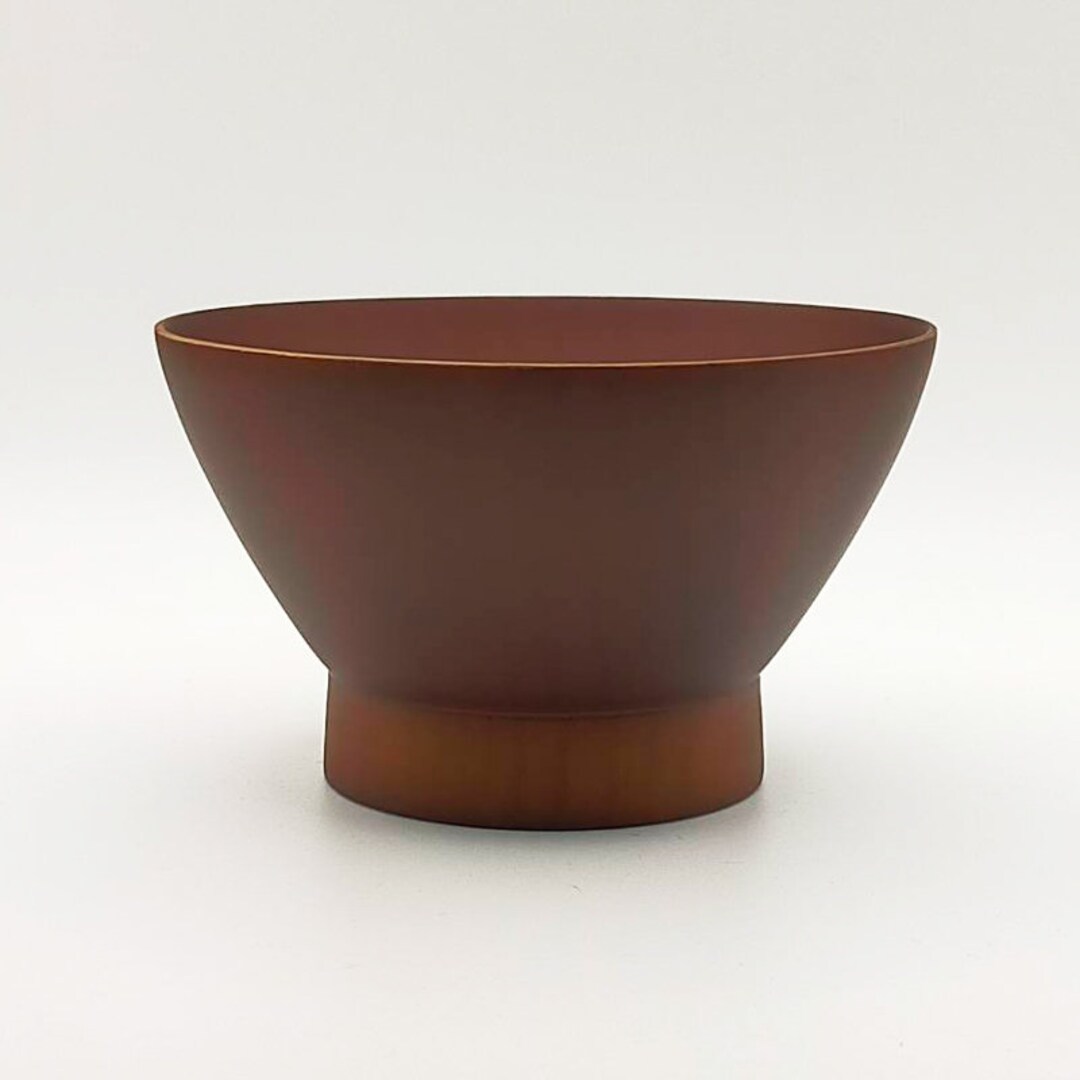 Vintage Natural Wooden Miso Soup Bowl Dark Brown Etsy