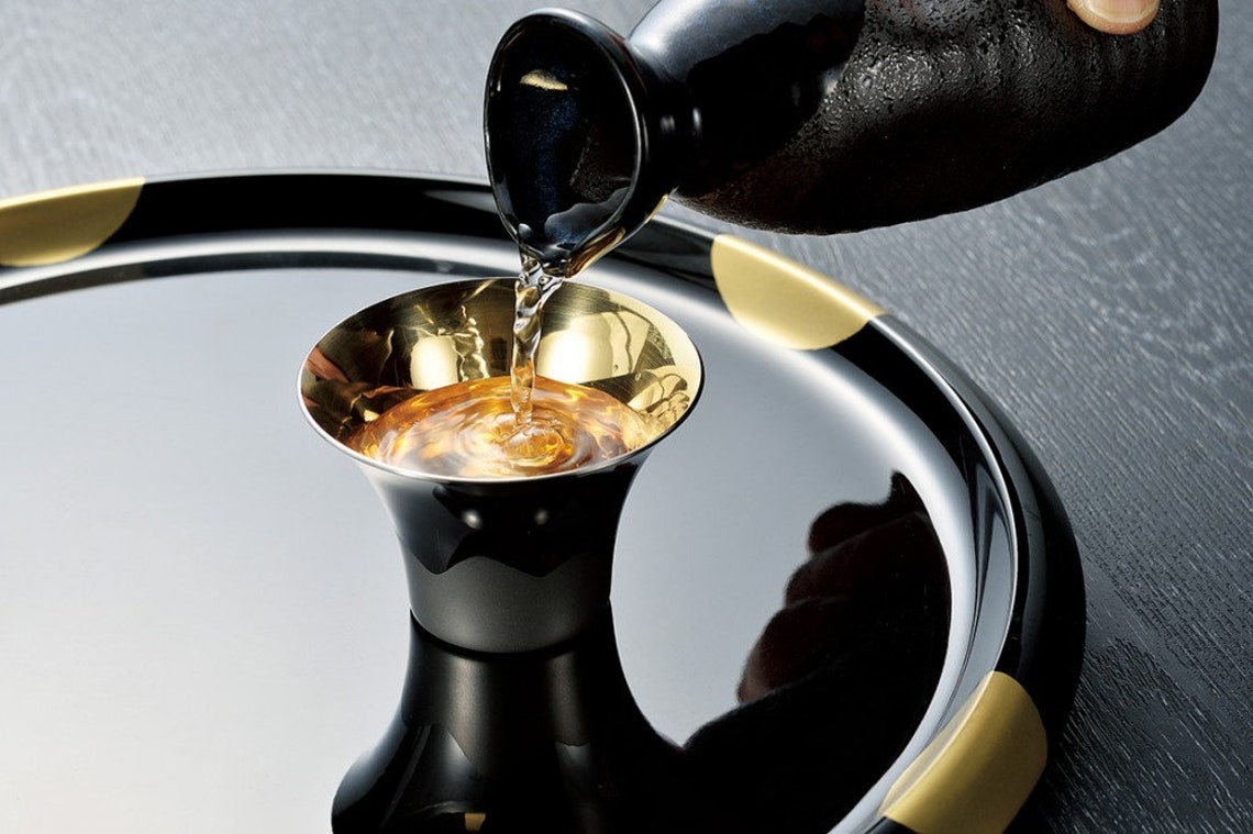 Made in Japan Mt. Fuji Gold Sake Cup 2 Pieces Etsy