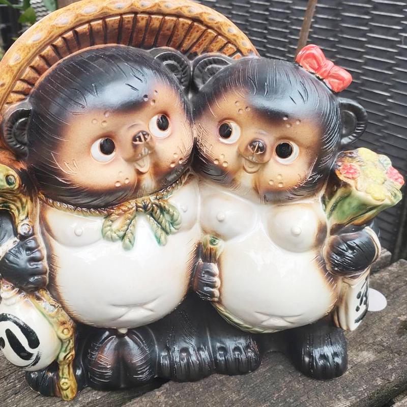 Shigaraki Ware Tanuki Raccoon Dog Bouquet Made in Japan - Etsy