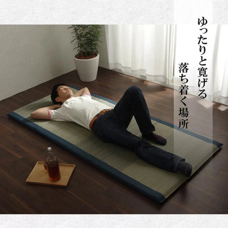 Tatami Rush nap mat 90 200cm Brown Made in Japan image 2