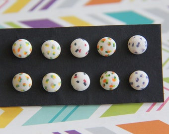 Clay Modern Stud Earrings, Personlized Clay Stud Earrings, Simple and Cute Earrings, Design Earrings, Sprinkle Earrings, Custom Gift For Her