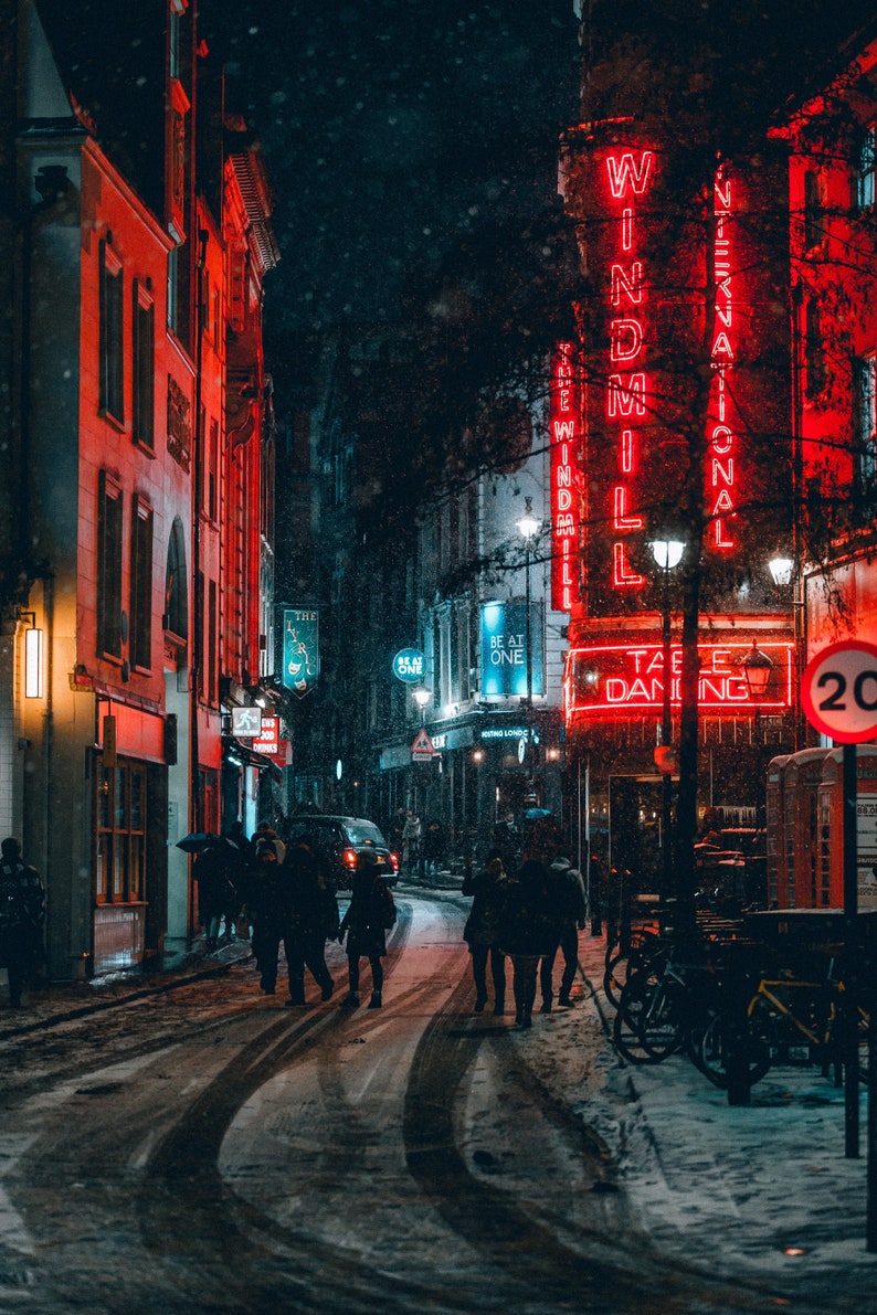 London Soho Neon Street Photography Print Colourful London | Etsy