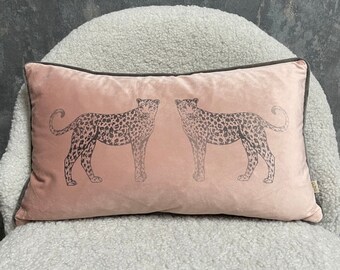 leopard bolster pillow
