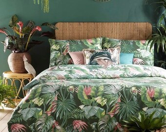 VM VOUGEMARKET Tropical Leaves Duvet Cover Queen,100% Cotton Reversible Black White Botanical Bedding Set,Teen Girls Comforter Cover with Zipper Closure VM VOUGEMARKET Tropical Leaves Duvet Cover Queen,100% Cotton Reversible Black White Botanical Bedding Set,Teen Girls Comforter Cover with Zipper Closure