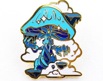Cloudscrape Sovereign — Hard Enamel Mushroom Pin