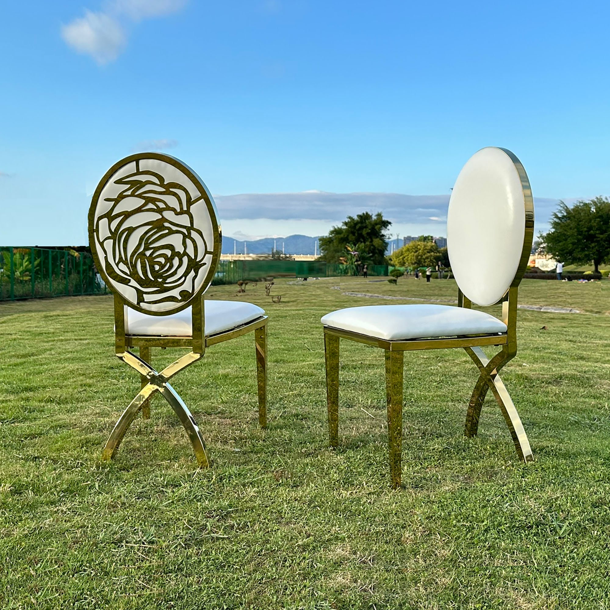 Custom Rose Carved Luxe Chair Backside Interchangeable for Bridal ...