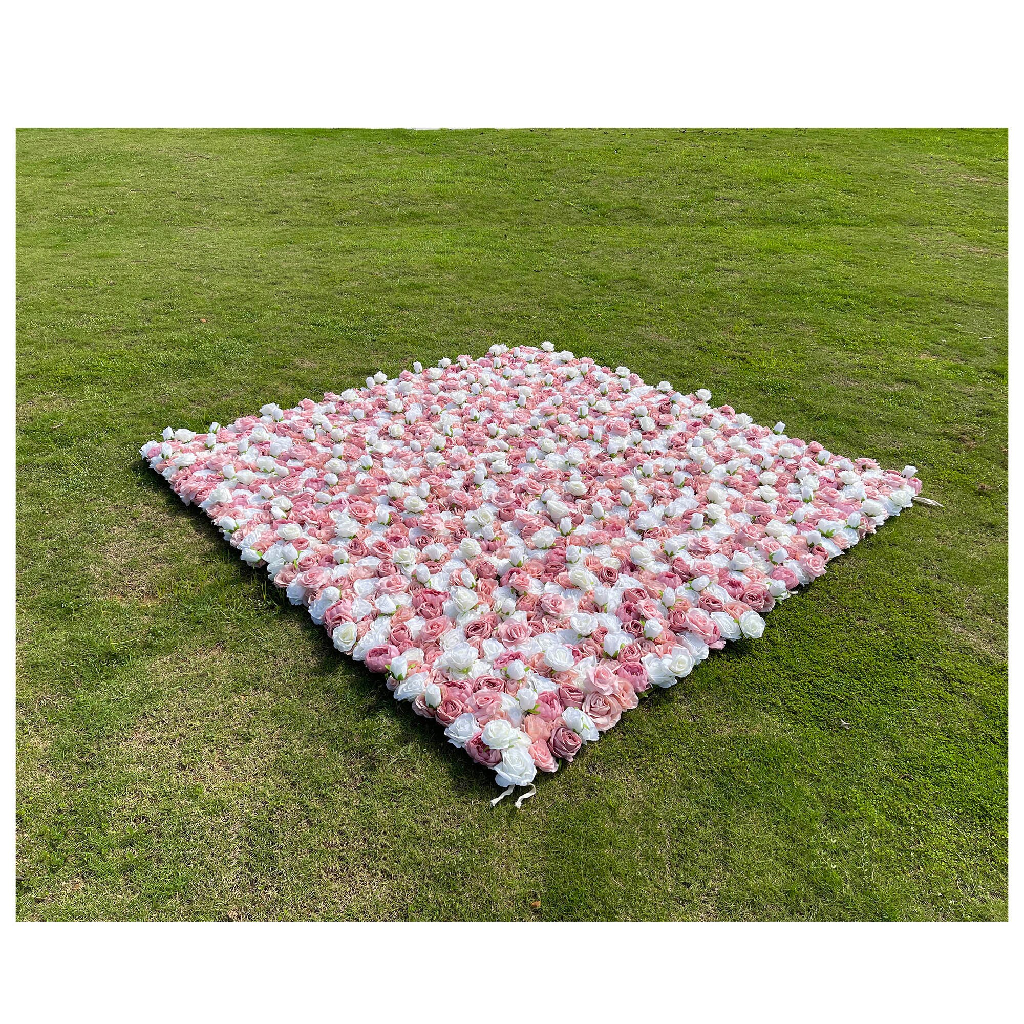 Flower Floor Mat / Pink × White