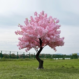 7 Ft S shaped pink artificial cherry blossom tree flower tree branches detachable garden backyard decor hotel lobby decor accept custom