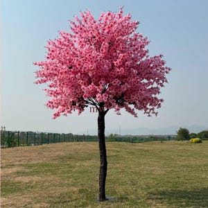7 Ft detachable peach blossom tree tall artificial tree lush flowers tree for wedding aisle garden decor hotel lobby decor restaurant decor