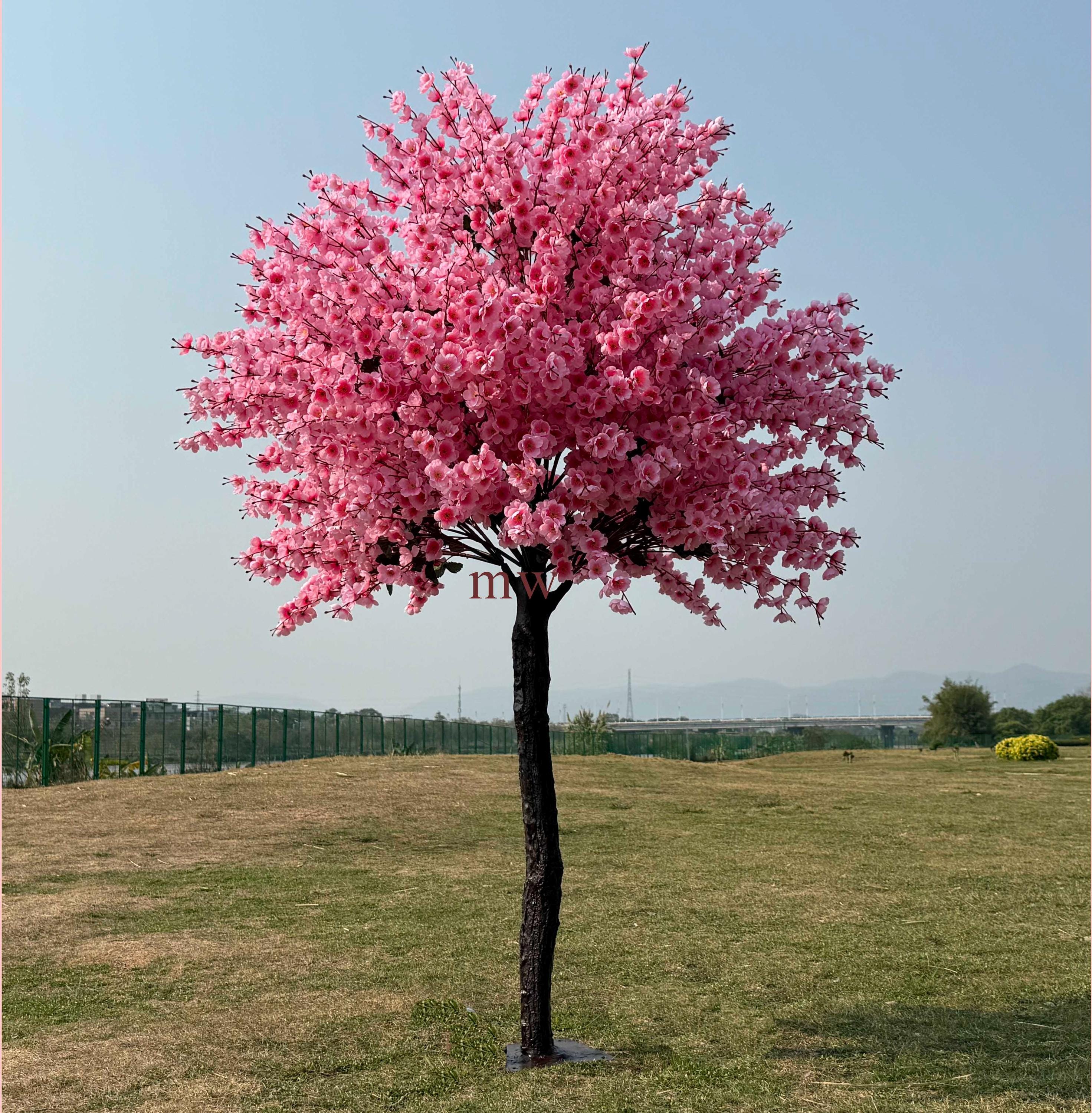Custom 7ft Detachable Peach Blossom Tree Tall Artificial Tree Lush