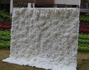 8x8 Ft rose wall white flower wall floral wall wedding events stage artificial flower backdrop planning bridal couples shower photo backdrop