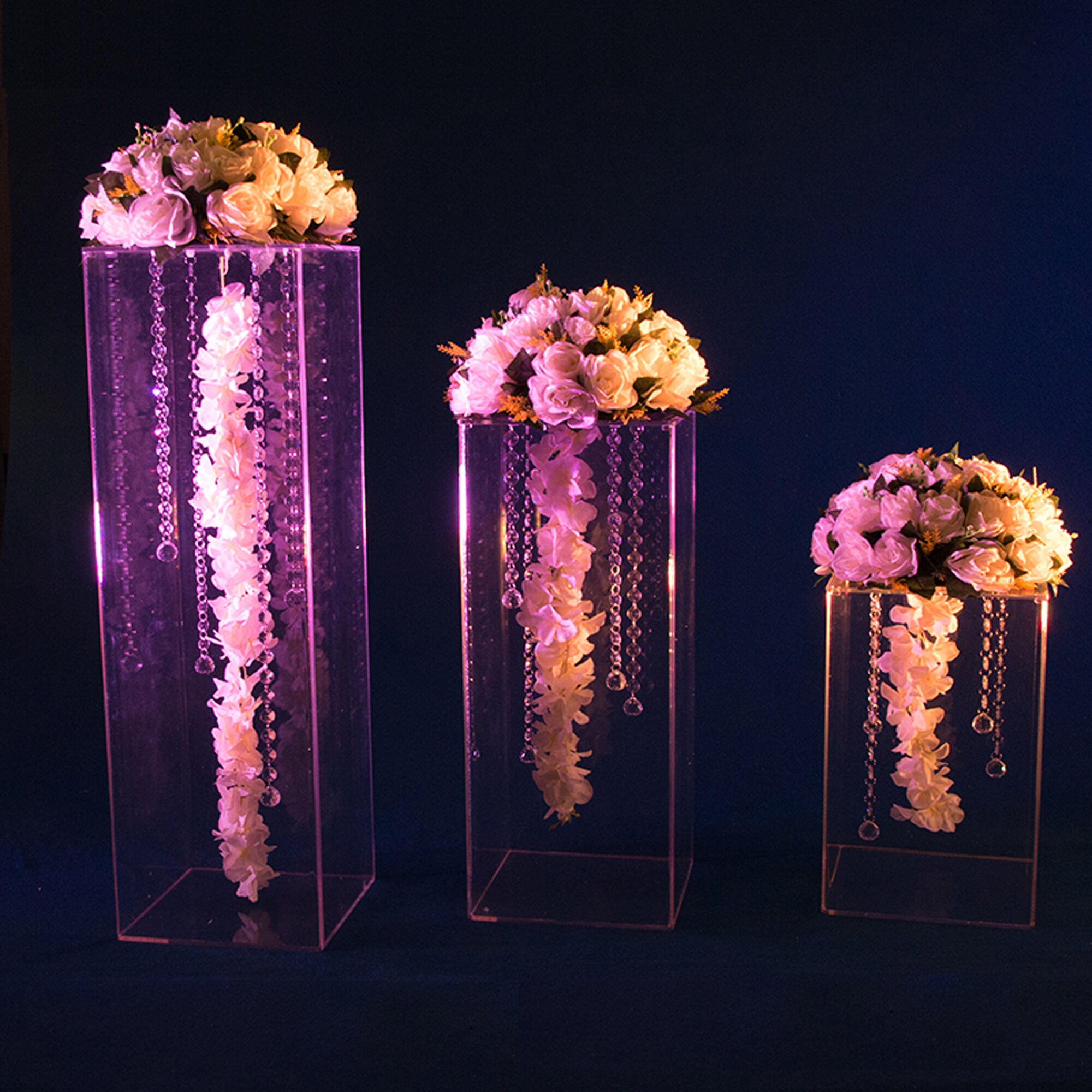 Acrylic Pedestal Stand Square Plinth Table for Wedding Events Etsy